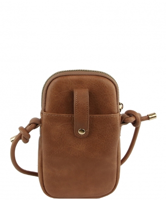 Front Pocket Crossbody Bag Cell Phone Purse LMS204 DARK BLUSH